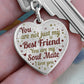 Soulmate | Not just my Best Friend | Heart with Curb Keychain