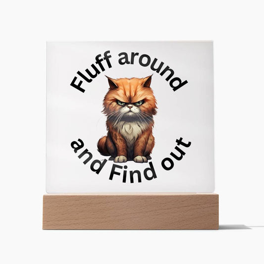 Fluff around and Find out | Acrylic Square Plaque