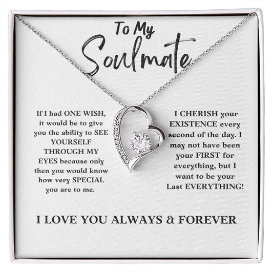 To My Soulmate | Heart Forever Love Necklace